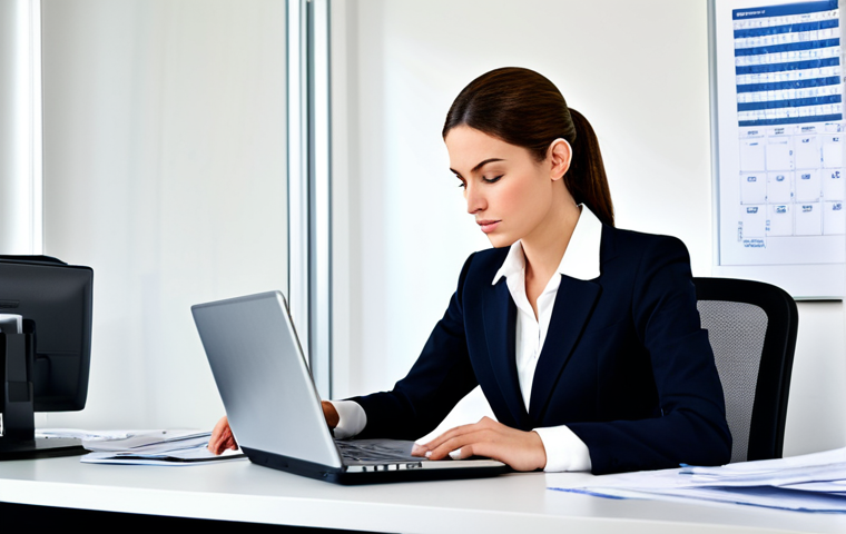 세무사와 세금 가산세 문제 해결 - Timely Filing**

"A busy professional woman, fully clothed in a modest business suit, efficiently wo...