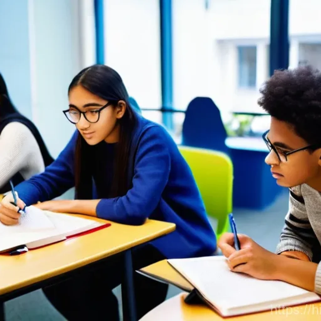 세무사 합격률 분석 - **Prompt:** A diverse group of university students, aged 18-25, diligently studying together in a br...