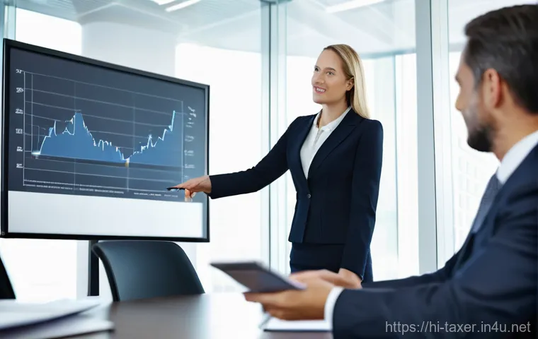 세무사 합격률 분석 - **Prompt:** A young professional, approximately 28 years old, standing confidently at the top of a s...