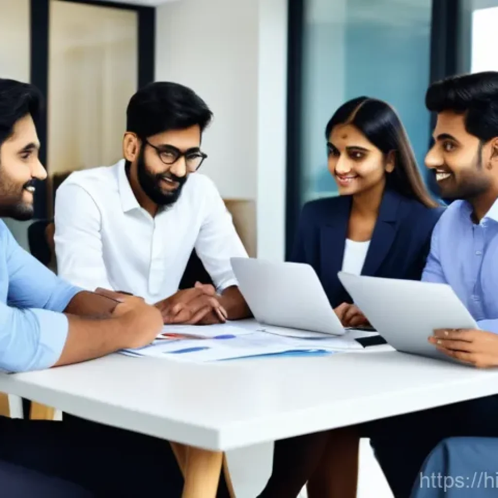 세무사와 세무조사 대응 전략 - **Prompt:** A diverse group of young Indian professionals (men and women, all fully clothed in smart...