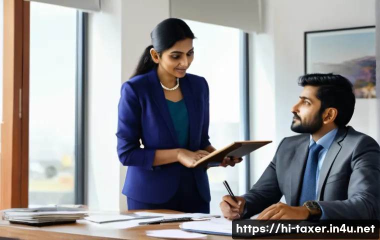 세무사와 기업 재무 구조 분석 - **Prompt:** A professional Indian tax advisor, a woman in her late 30s wearing a modest yet stylish ...