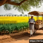 Home 21 세무사와 농업 세금 지원 - A detailed and vibrant rural Indian farming scene featuring a middle-aged Hindi-speaking farmer in t...