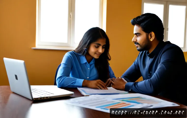 세무사 실무 경험 쌓는 법 - Photorealistic Indian junior tax professional gaining practical experience in a modern accounting of...